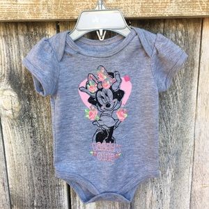 Minnie Mouse Gray Bodysuit